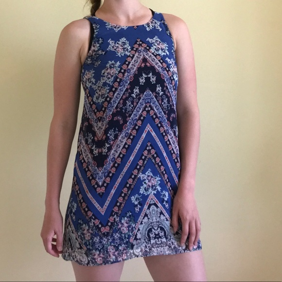 Paisley Geometric Mini Sundress - Picture 1 of 4